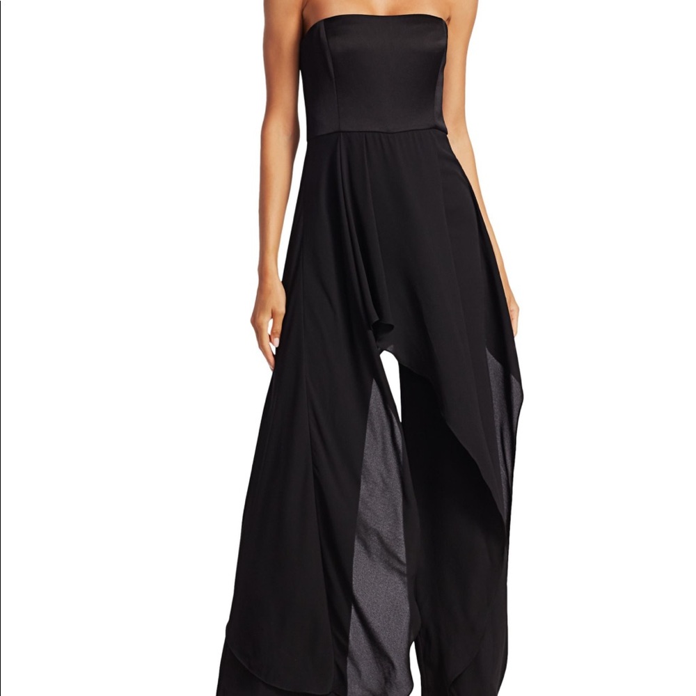 Halston Drape Overlay Jumpsuit